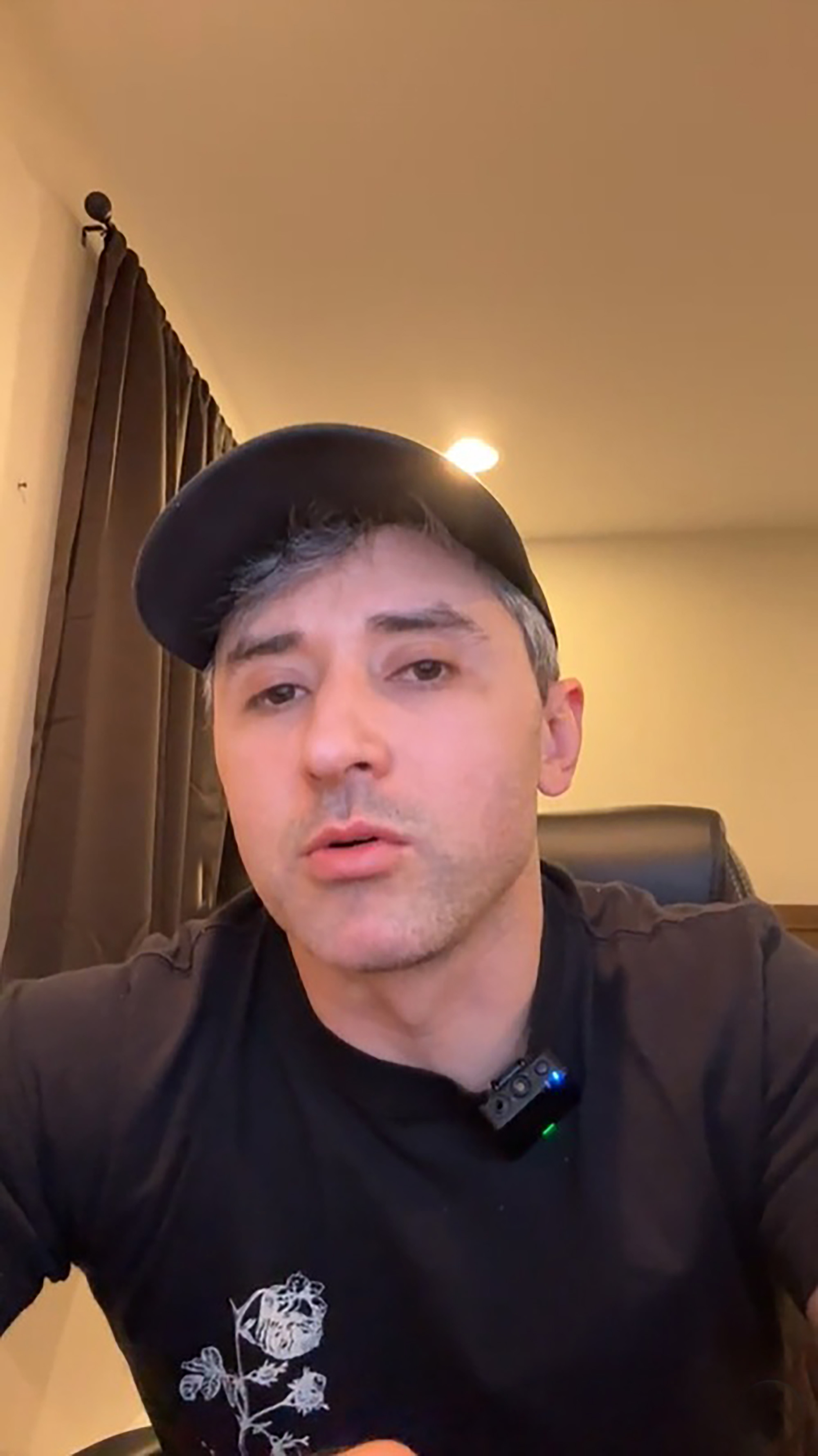 Influencer Junior Pena speaks in undated video. 