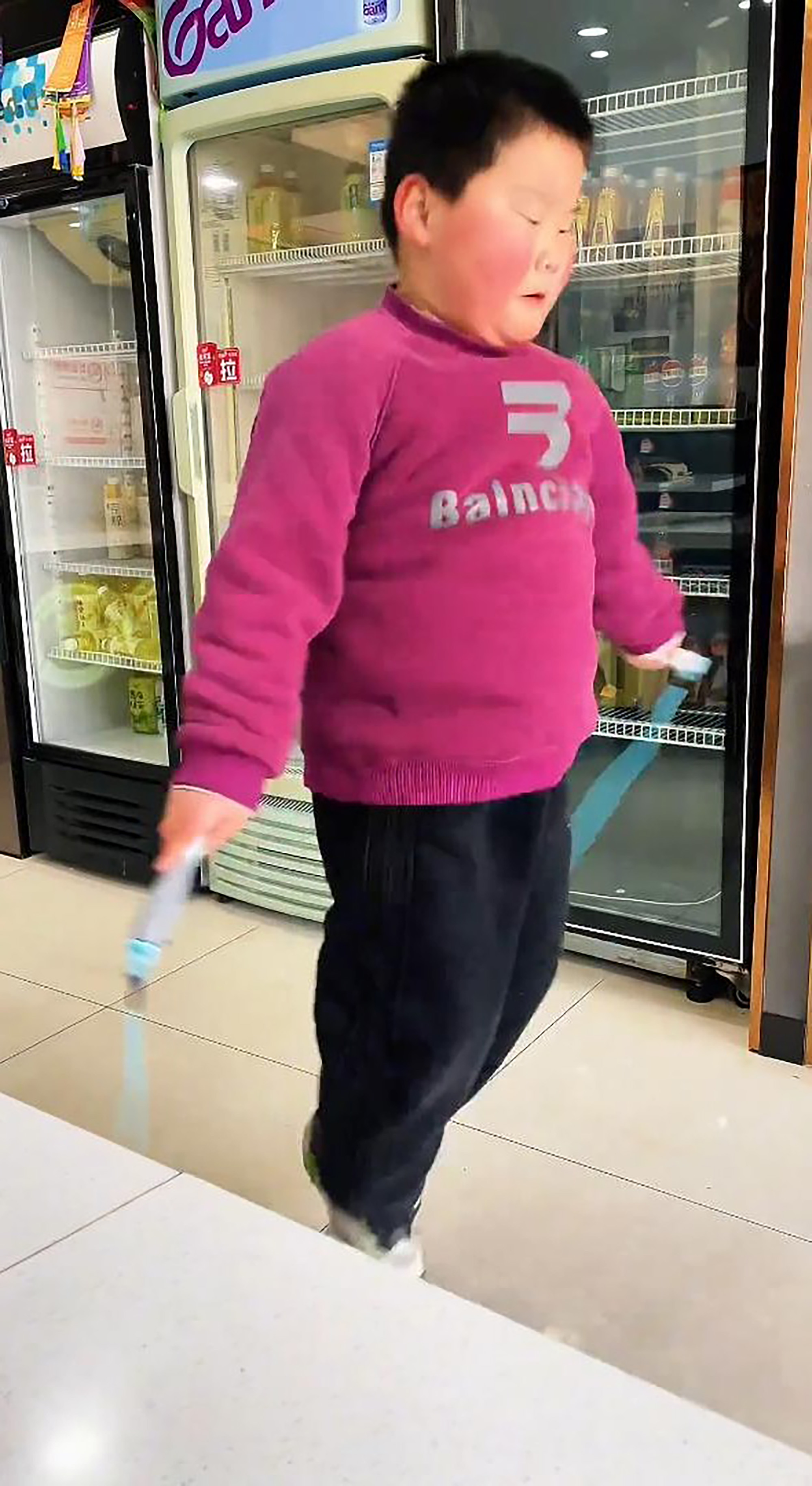 Chubby boy agrees to jump rope for every 'like' he gets, but then gets 1.8 million likes in Shandong, China. The video was shared on Douyin - the Chinese version of TikTok on Feb. 9, 2026. Note: Photo is a screenshot from a video. Chubby boy agrees to jump rope for every 'like' he gets