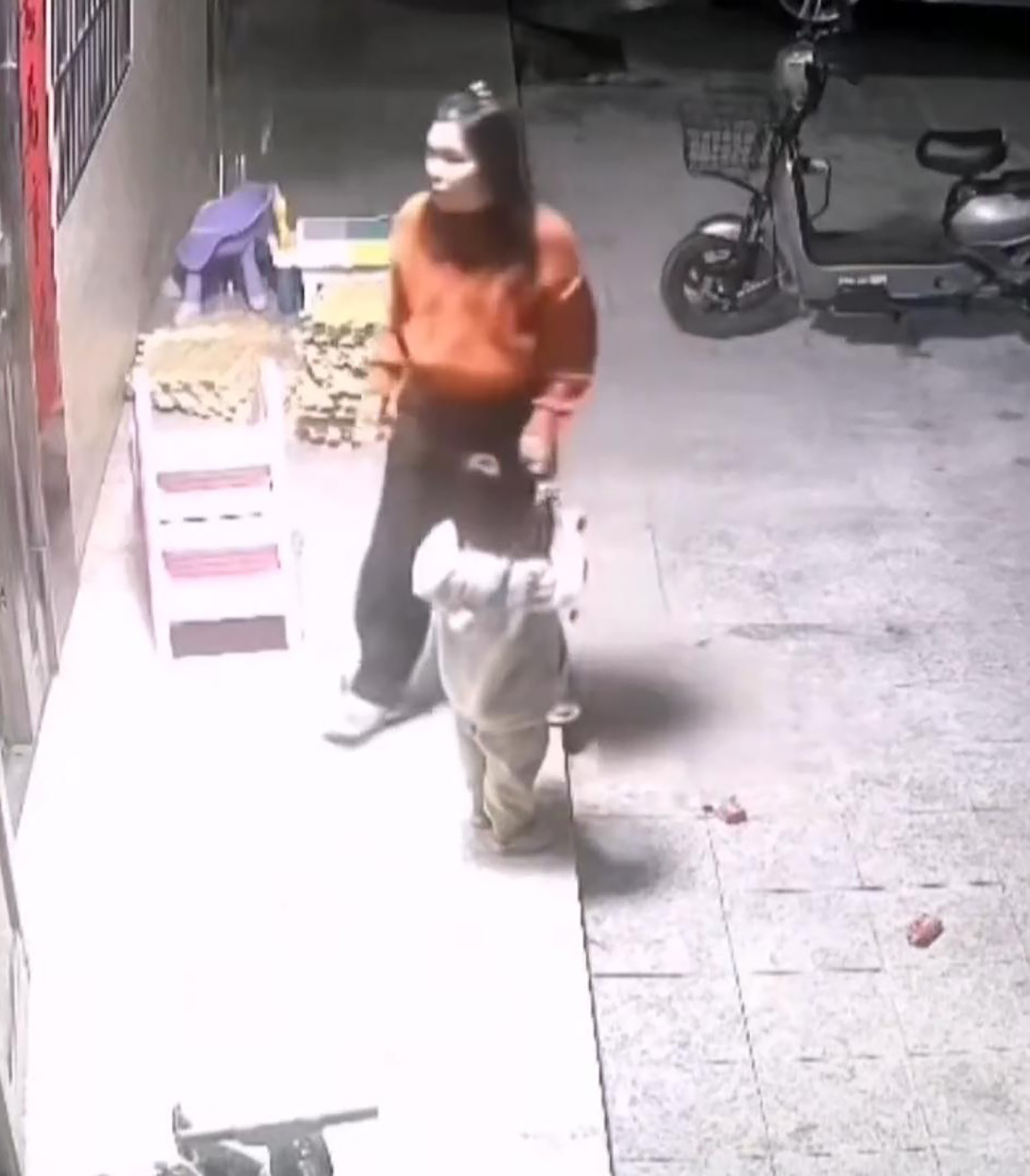 Toddler injures tongue after firecracker mistaken for candy explodes in its mouth in Guangdong, China, Feb. 21, 2026. Note: Photo is a screenshot from a video. Toddler injures tongue after firecracker mistaken for candy explodes