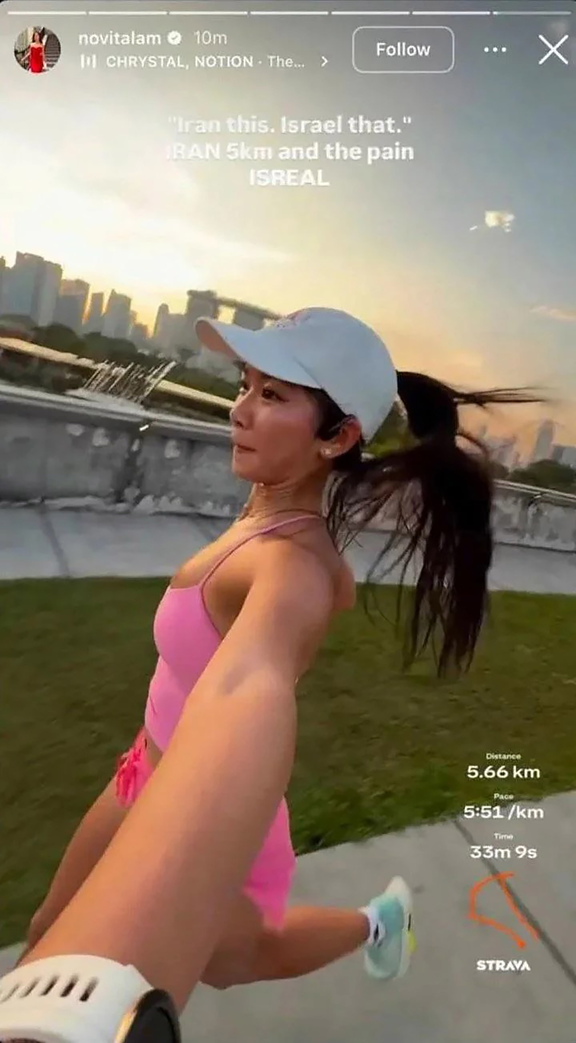 The post where Singapore-based influencer Novita Lam 