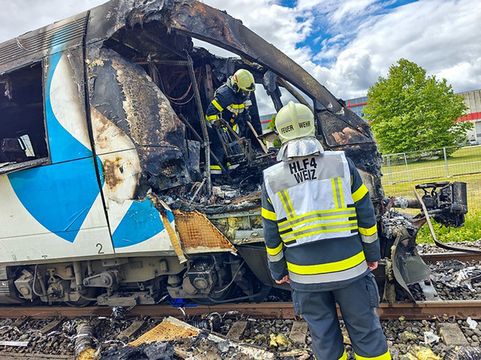 Picture shows the scene of the accident where truck collided with train in St. Ruprecht an der Raab, Austria, May 26, 2025. Note: Permission obtained for photo from BFV Weiz. (BFV Weiz/Newsflash/NX) 1748546201982-hgksdbhi.jpg