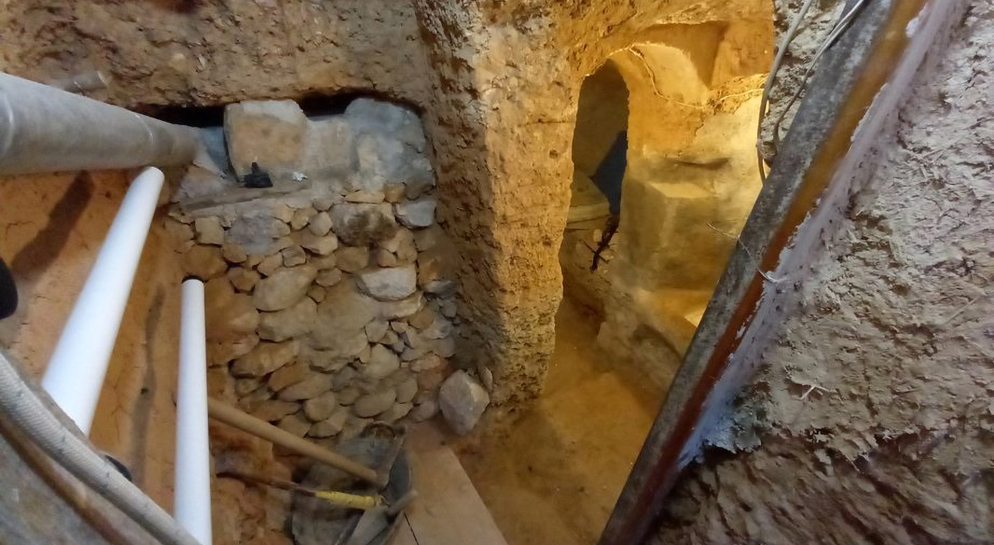 When Andres Canto was angry with his parents in 2015, the then 14-year-old began to dig a hole near his family home, today it is expanded into a cave that is a liveable space, it has three rooms, lighting, heating and Wi-Fi, in Alicante, Spain. Andres Canto